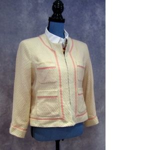 CO-OP Yellow & Orange Tweed Blazer Jacket Size L
